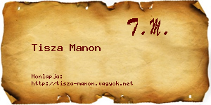 Tisza Manon névjegykártya